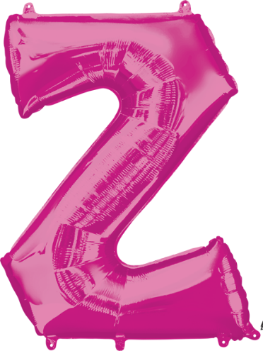 34-Inch Pink Letter Z Balloon