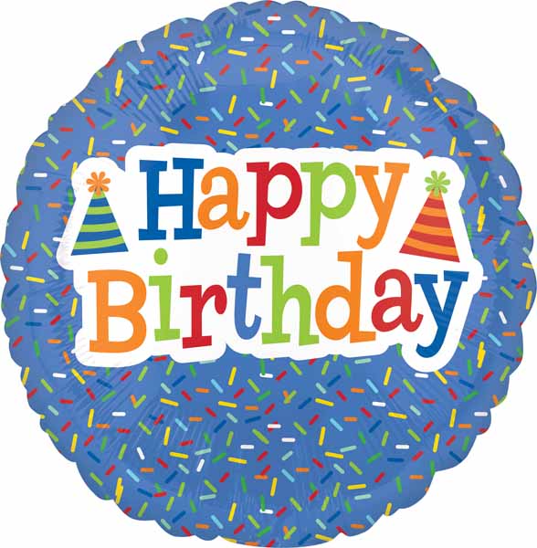 Birthday Sprinkles 18" Foil Balloon