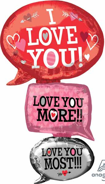 Love Bubbles 53-Inch Foil Balloon