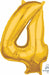 26-Inch Gold Number 4 Balloon