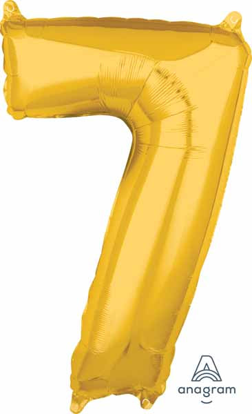 26 Inch Gold Number 7 Balloon
