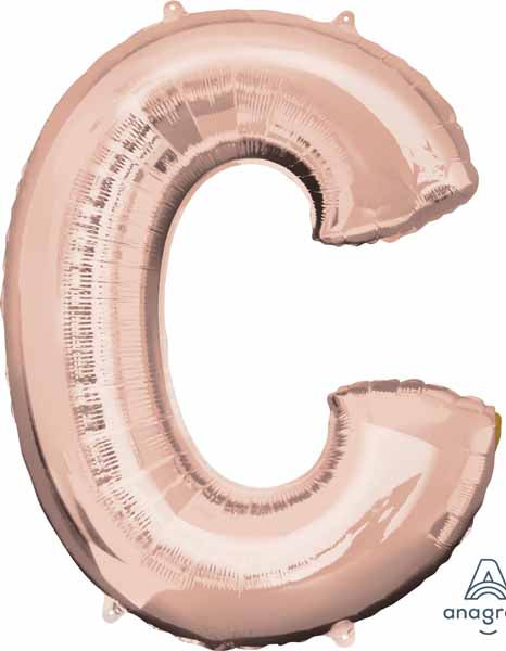 16 Inch Rose Gold Letter C Balloon