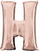 Rose Gold Letter H Balloon, 32 Inch