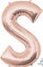 35 Inch Rose Gold Letter S Balloon