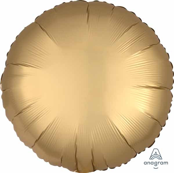 18" Gold Satin Luxe Round Foil Balloon