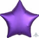 Royal Purple Satin Luxe Star Foil Balloon, 19 Inch