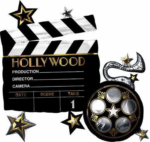 Lights Camera Action 30-Inch Shaped Foil Balloon