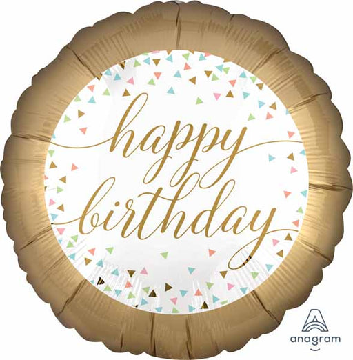 Pastel Confetti Birthday 18 Inch Round Foil Balloon