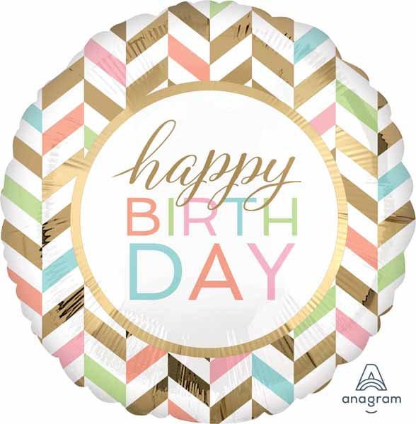 Pastel Celebration Happy Birthday Jumbo Foil Balloon