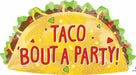 Taco Party 33" Taco-Shaped Foil Balloon