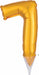 Gold Number 7 Balloon Cake Pick, 6 Inch