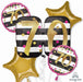 Pink & Gold 70th Birthday Foil Balloon Bouquet