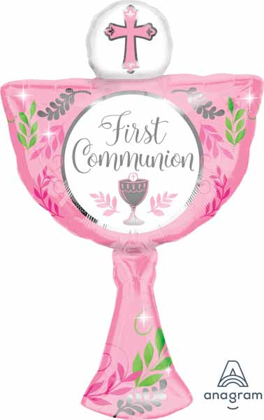 Communion Day Girl 31-Inch Shaped Foil Balloon