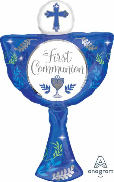 Communion Day Boy 31-Inch Shaped Foil Balloon