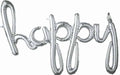 Silver Happy Script Balloon
