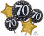 Sparkling 70th Birthday Foil Balloon Bouquet
