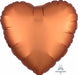 Amber Satin Luxe Heart Foil Balloon, 18 Inch