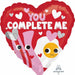 You Complete Me 18-Inch Heart Foil Balloon