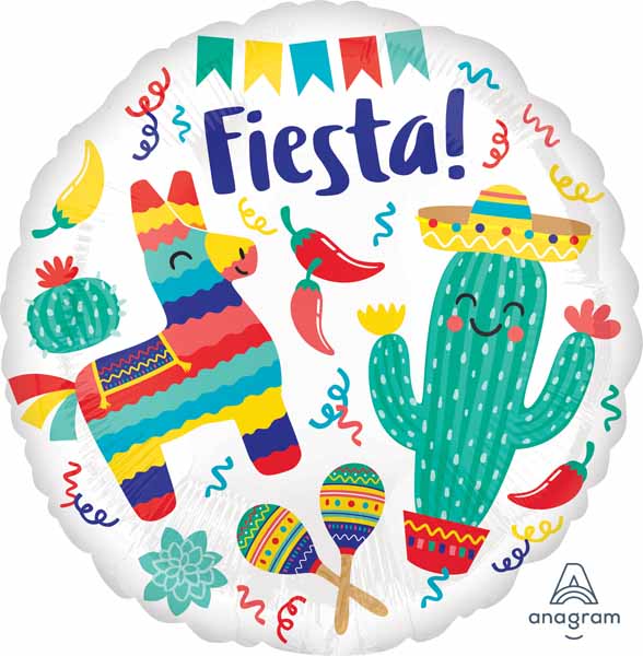 Fiesta Party 18-Inch Round Foil Balloon