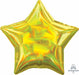 Iridescent Yellow Star Foil Balloon, 19 Inch