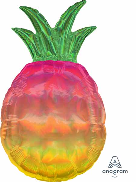 Iridescent Pineapple Foil Balloon, 31 Inch