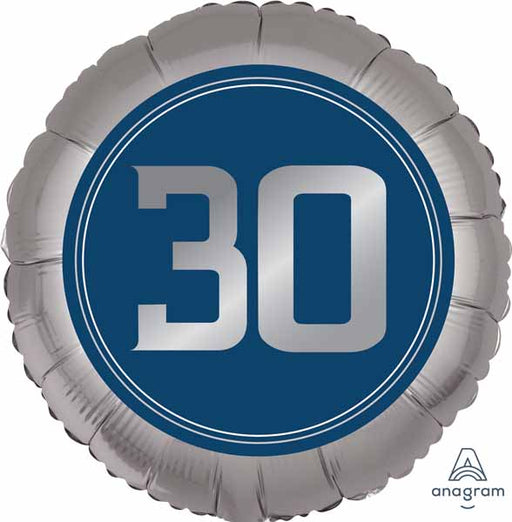 HAPPY BIRTHDAY MAN 30 18" RND S40 PKG