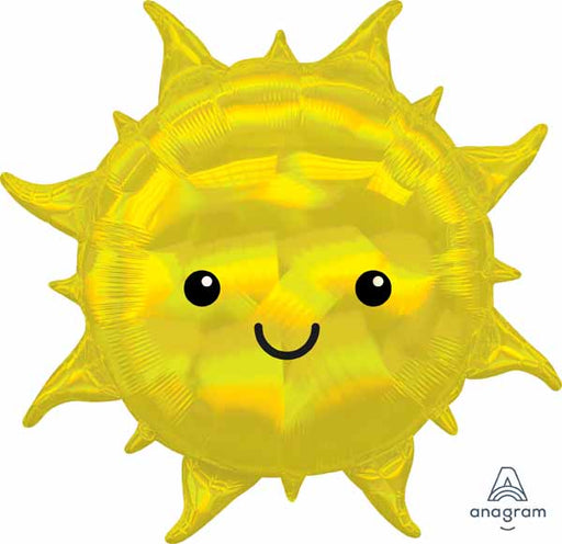 27-Inch Iridescent Sun Shaped Foil Balloon