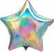 19" Iridescent Pastel Rainbow Star Foil Balloon