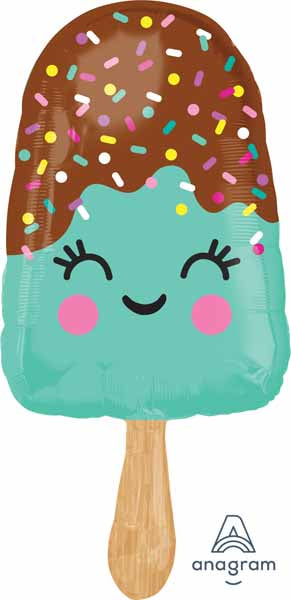 Happy Ice Cream Bar 35" Shaped Foil Balloon