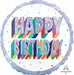 Here's to Your Birthday 18" Round Holographic Foil Balloon