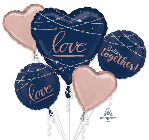 Navy Wedding Foil Balloon Bouquet