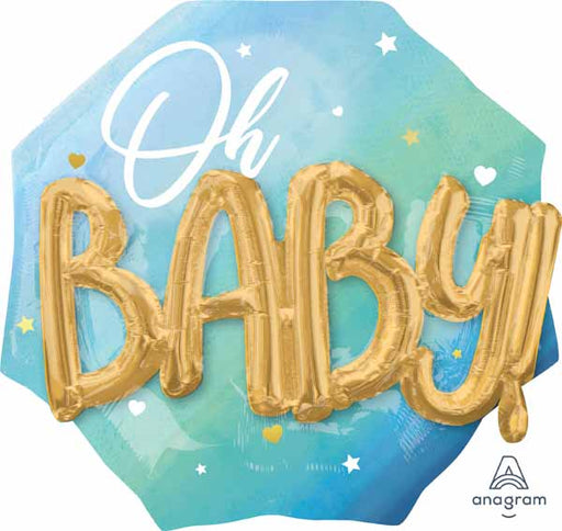 Blue Baby Boy Foil Balloon, 30 Inch