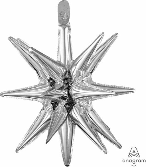 Silver Magic Star Foil Balloon, 20 Inch