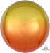 Yellow & Orange Ombre Orbz Foil Balloon, 16 Inch