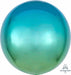 Blue & Green Ombre Orbz Foil Balloon, 16 Inch