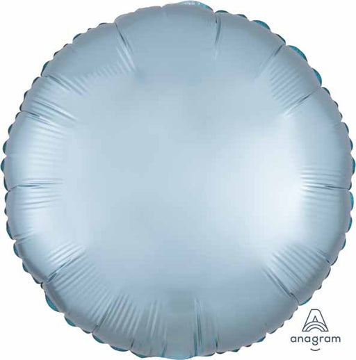 18" Pastel Blue Satin Luxe Round Foil Balloon