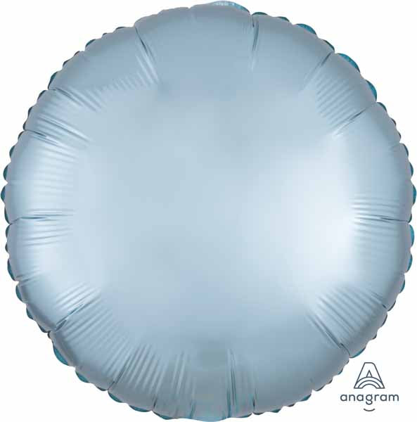 18-Inch Pastel Blue Satin Round Foil Balloon