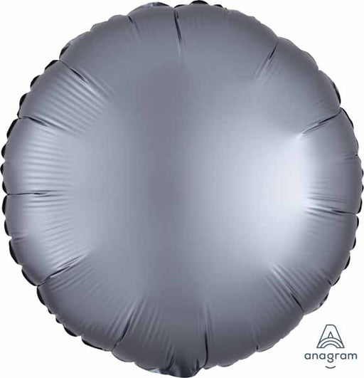 18-Inch Graphite Satin Luxe Round Foil Balloon