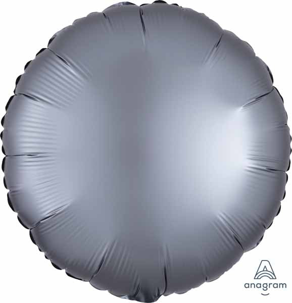 18-Inch Graphite Satin Luxe Round Foil Balloon