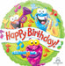 Frogtastic Happy Birthday 18-Inch Round Foil Balloon