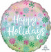 Happy Holidays Snowflakes 18" Round Foil Balloon