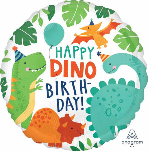 Dinomite Party Birthday 18-Inch Round Foil Balloon