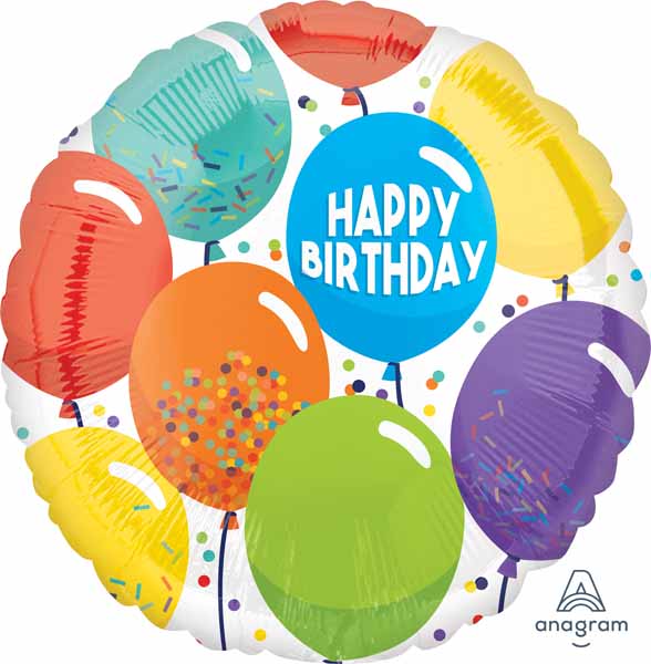 Birthday Celebration 18-Inch Round Foil Balloon