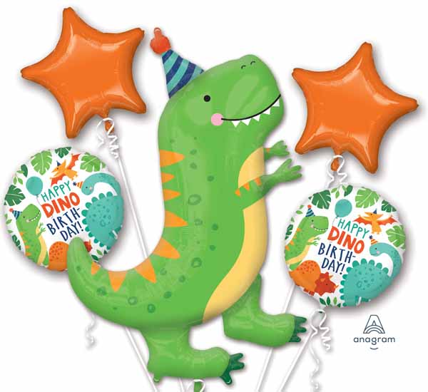 Dinomite Party Birthday Foil Balloon Bouquet