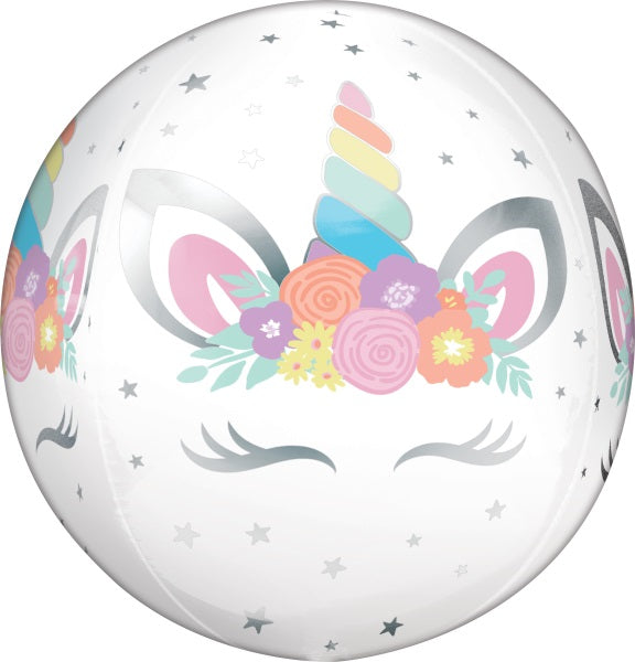 Unicorn Party Orbz Foil Balloon