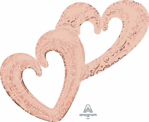 Rose Gold Hearts 53 Inch Foil Balloon