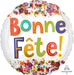 Bonne Fête Dots 18-Inch Round Foil Balloon