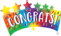 Congrats Star Banner Foil Balloon, 34 Inch