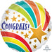 Congrats Shooting Star 18-Inch Round Foil Balloon