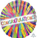 Congrats Paint Burst 18-Inch Round Foil Balloon